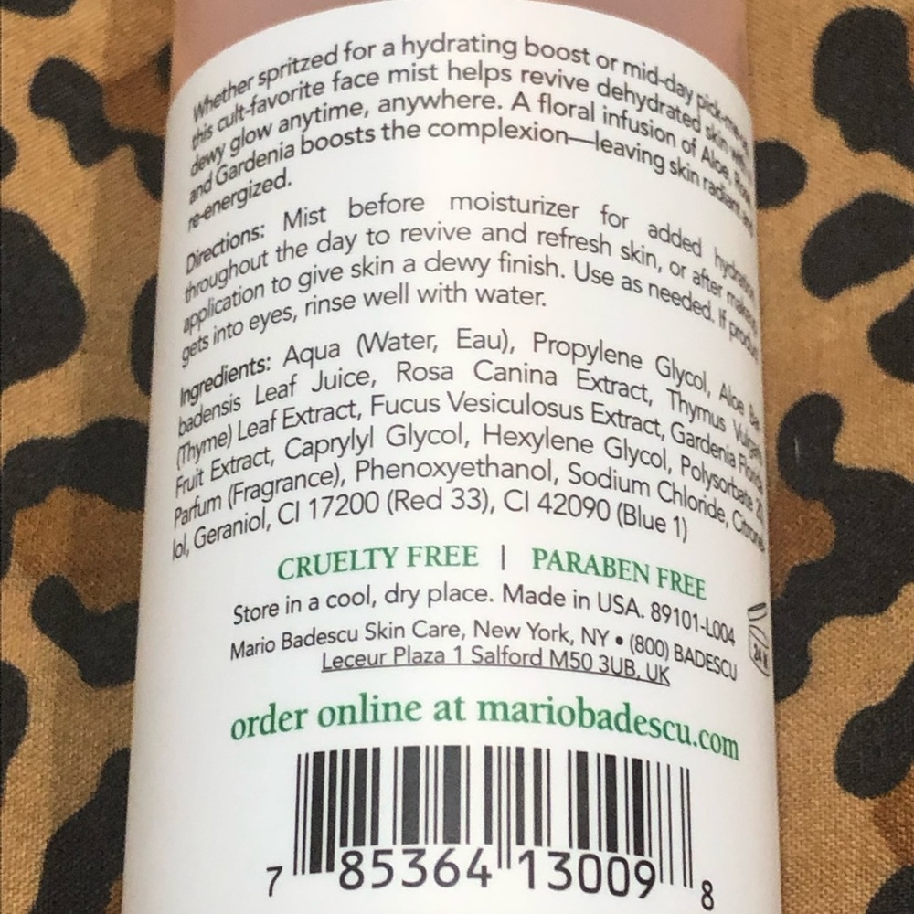 Mario Badescu Facial Spray with Aloe, Herbs and Rosewater *4.0 fl oz/118 ml* - Picture 6 of 8
